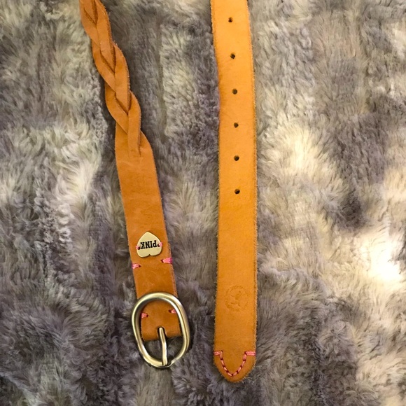 PINK Victoria's Secret Accessories - PINK tan braided belt vintage XS-S